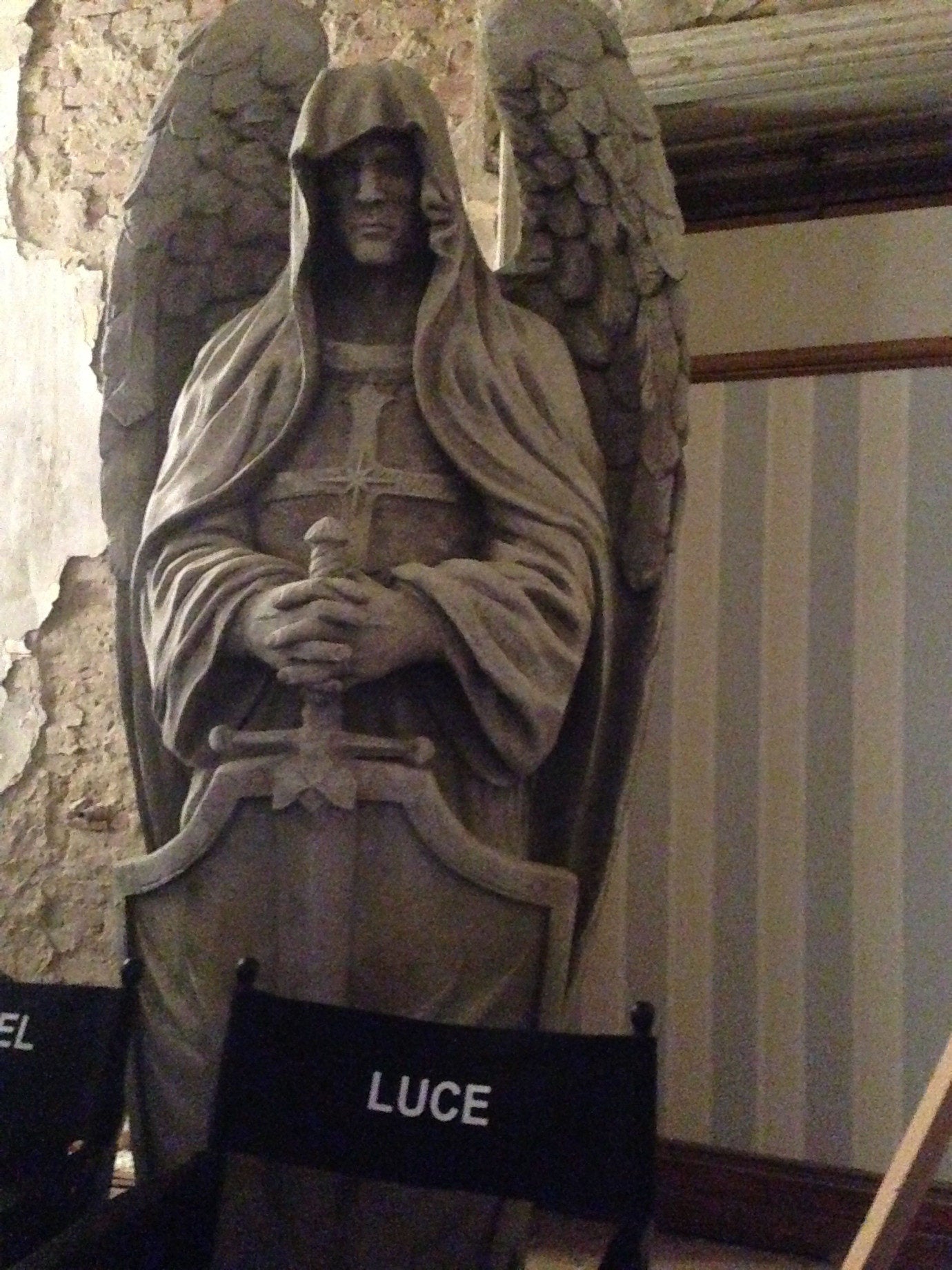 This statue didn’t want to leave Luce alone. . . .