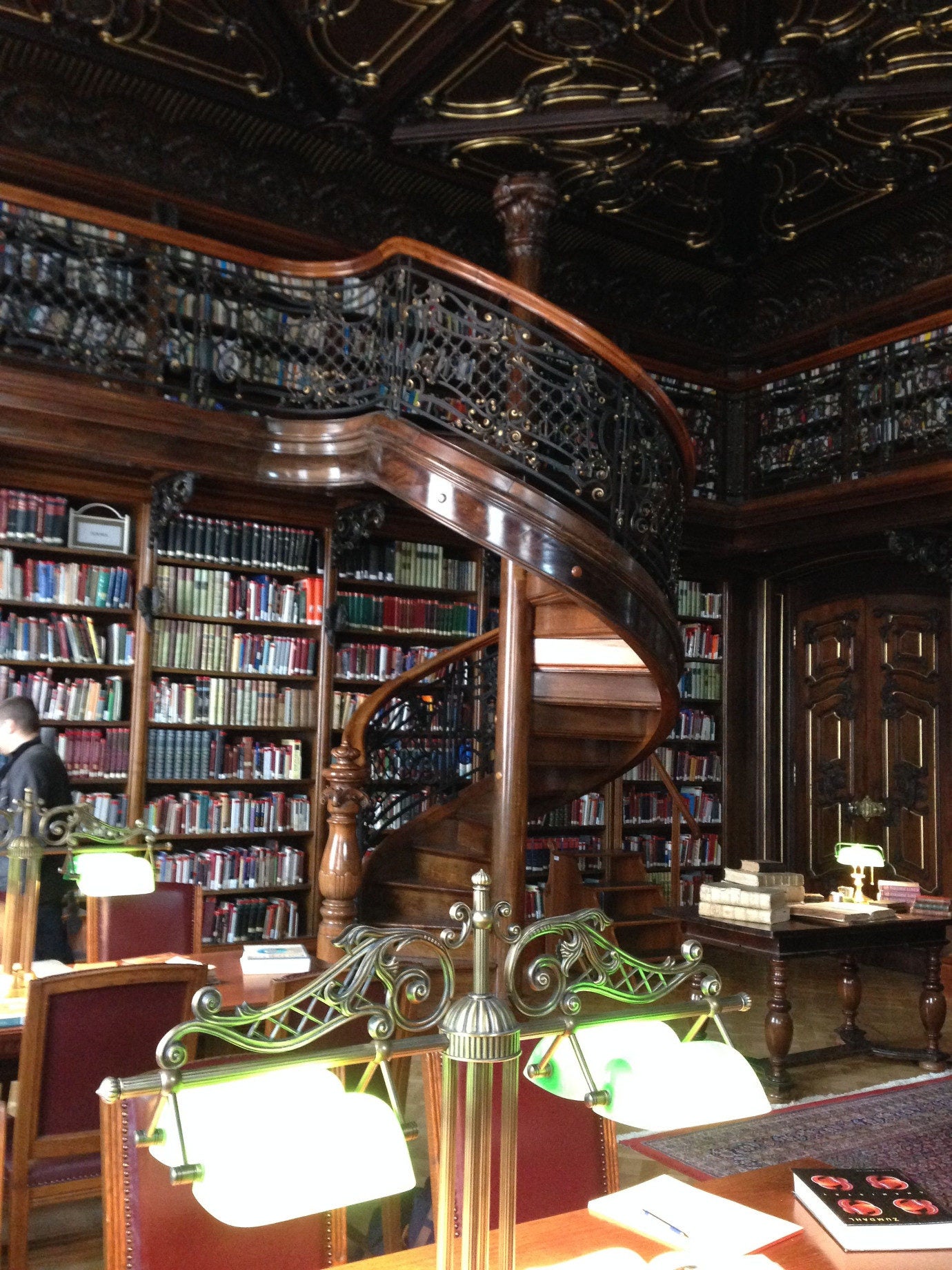 The Sword & Cross library was filmed in a working and extravagantly beautiful public library. The only thing we had to change was to remove an antique chandelier, for which the world’s foremost chandelier mover had to be called in. Seriously.